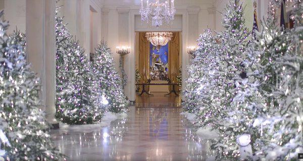 this year the white house is filled with 71 wreaths 53 christmas trees with more than 12000 ornaments and 18000 feet of christmas lights 1512361717 972 width600height319